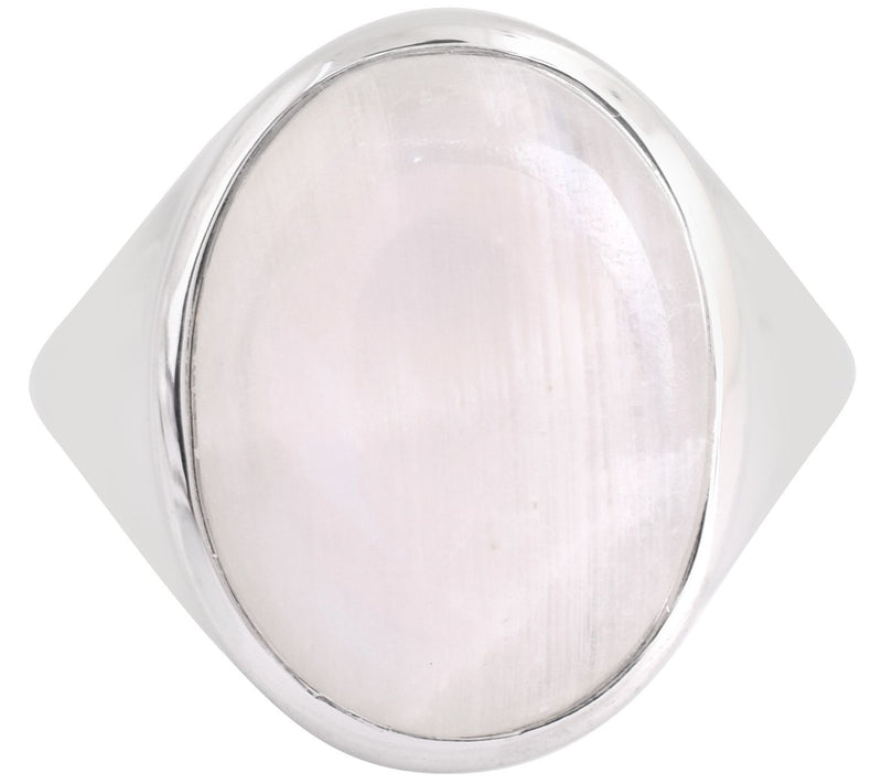 Affinity Gems Oval Rainbow Moonstone Ring, Sterling Silver — View 4