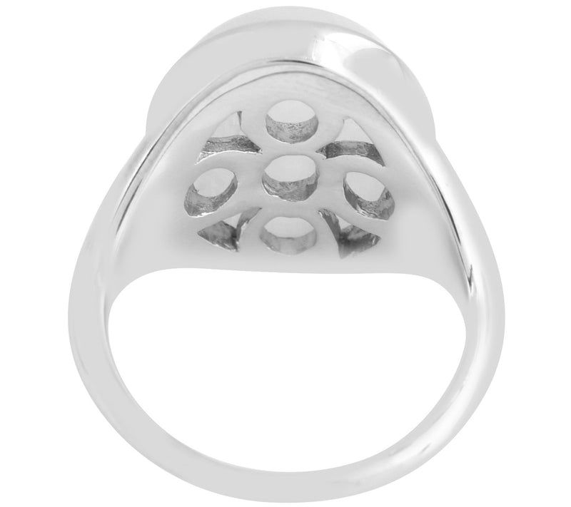 Affinity Gems Oval Rainbow Moonstone Ring, Sterling Silver — View 6