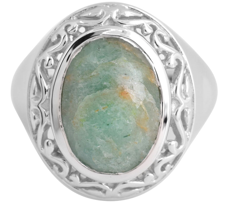 Affinity Gems Dyed Emerald Solitaire Ring, Sterling — View 5