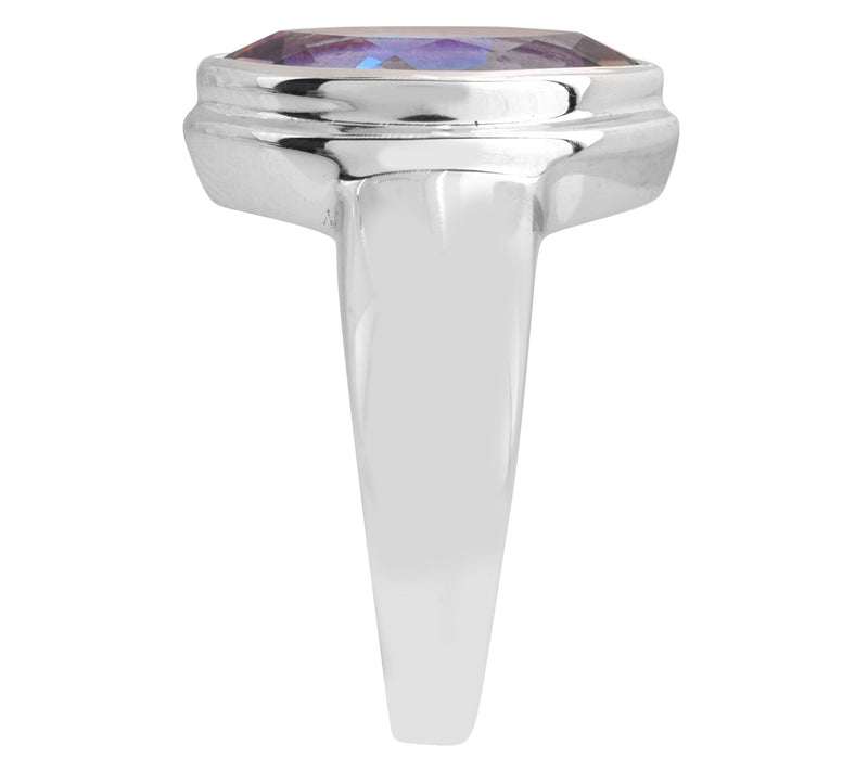 Affinity Gems Blue Coated Quartz Solitaire Ring, Sterling — View 5