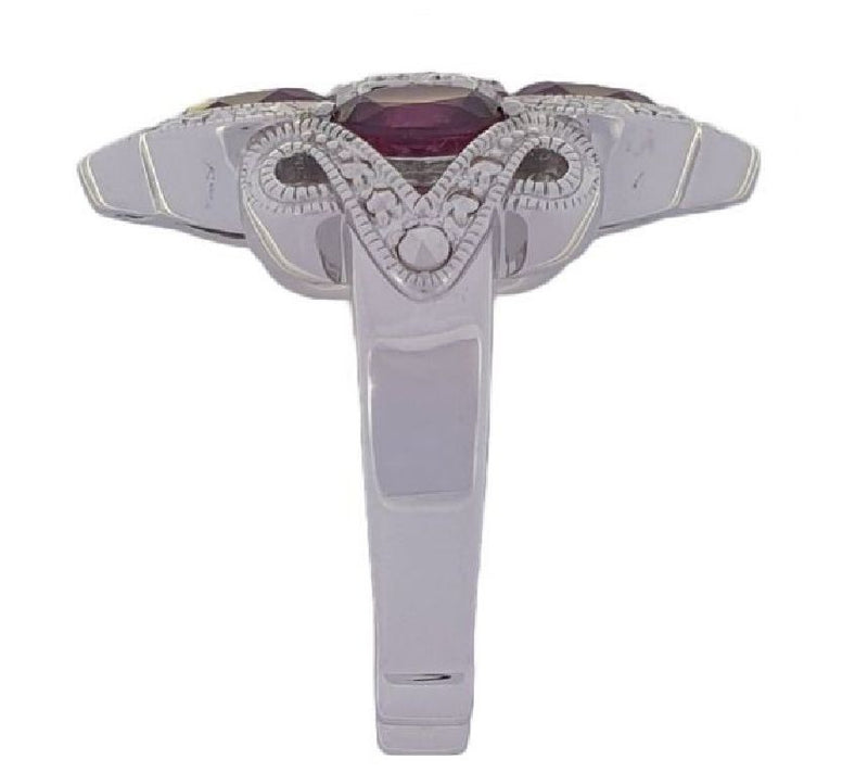 Dallas Prince Designs Chrome Marcasite & Rhodol ite Ring — View 7