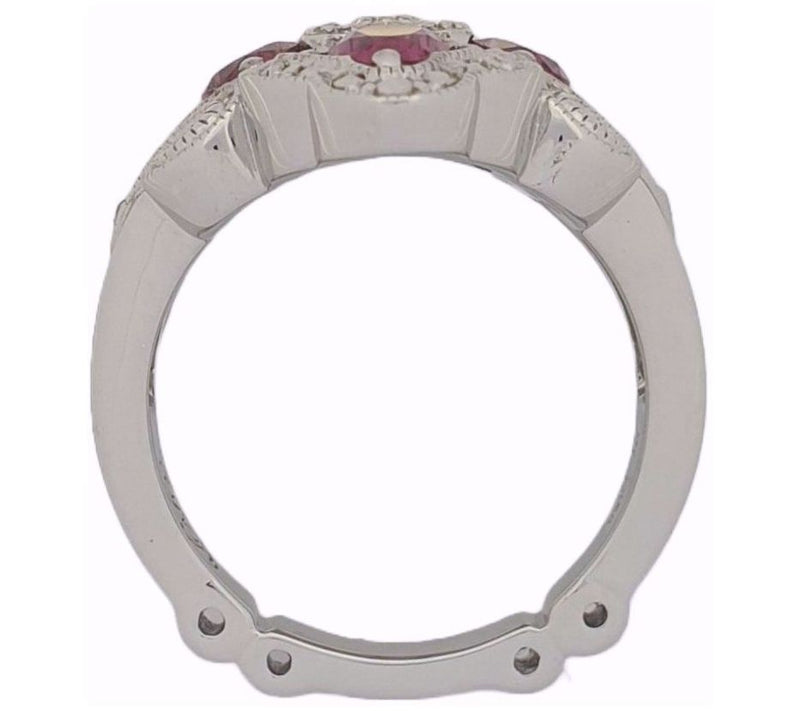 Dallas Prince Designs Chrome Marcasite & Rhodol ite Ring — View 6