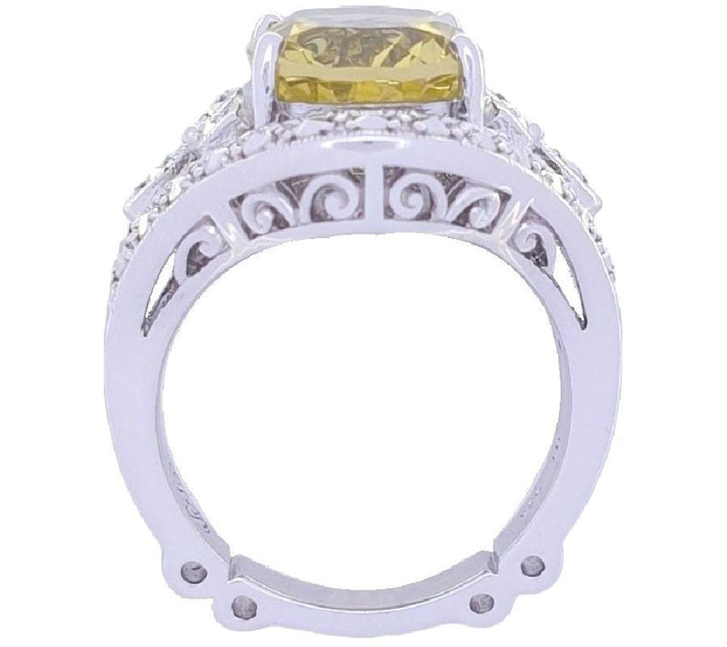 Dallas Prince Designs Chrome Marcasite & Limonuartz Ring — View 3