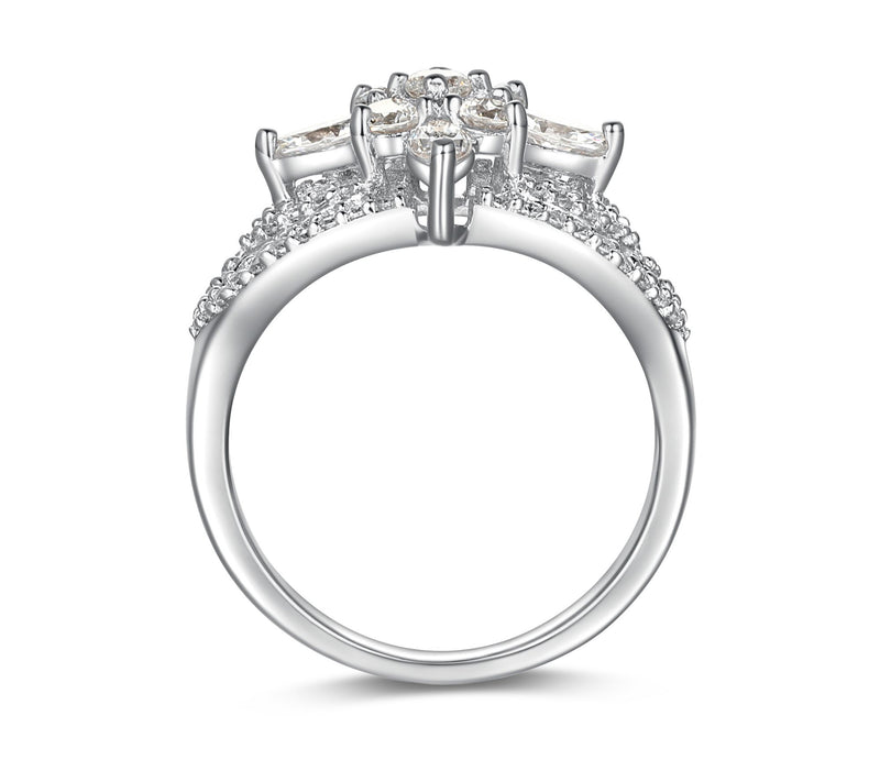 Diamonique 1.95 cttw Marquise Cut Ring, Sterlin g Silver — View 5