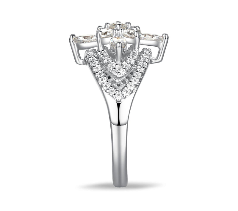 Diamonique 1.95 cttw Marquise Cut Ring, Sterlin g Silver — View 6