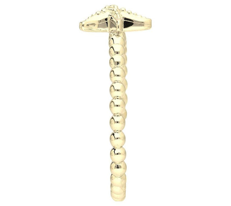 Goddaughters 14K Gold Clad White Topaz Mini Starfish Ring — View 3