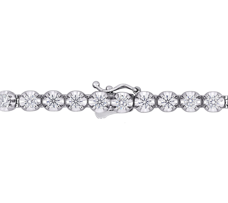MoissanIce 3.45 cttw Moissanite Tennis Bracelet, 14K Gold — View 4