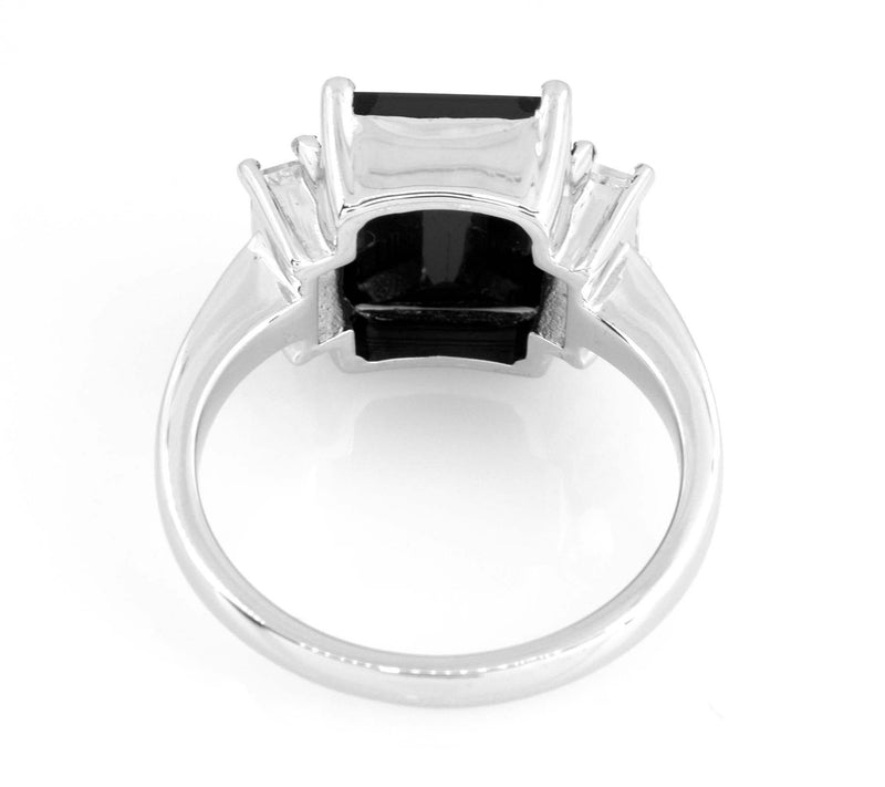 Affinity Gems Rock Crystal & Black Spinel Ring, Sterling — View 7