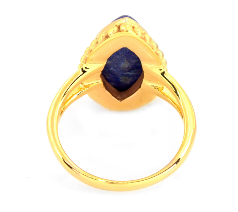 Affinity Gems Lapis Lazuli Ring, 14K Gold P lated — View 5