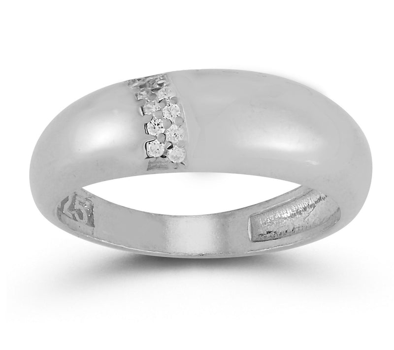 Sterlina Silver Pave Dome Ring, Sterling — View 3