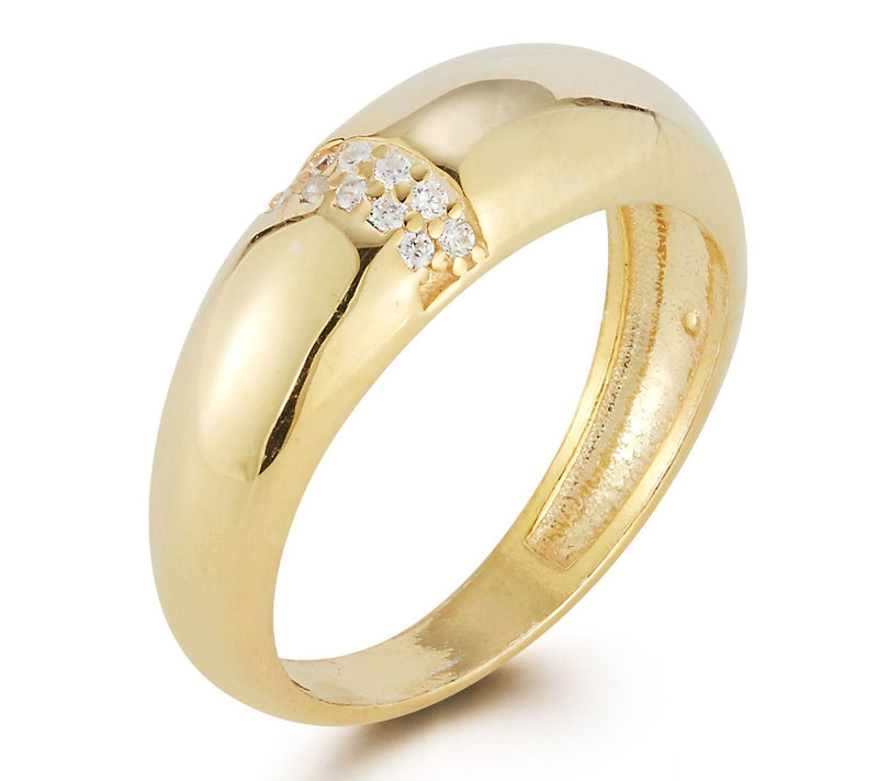 Sterlina Silver Pave Dome Ring, Sterling — View 6