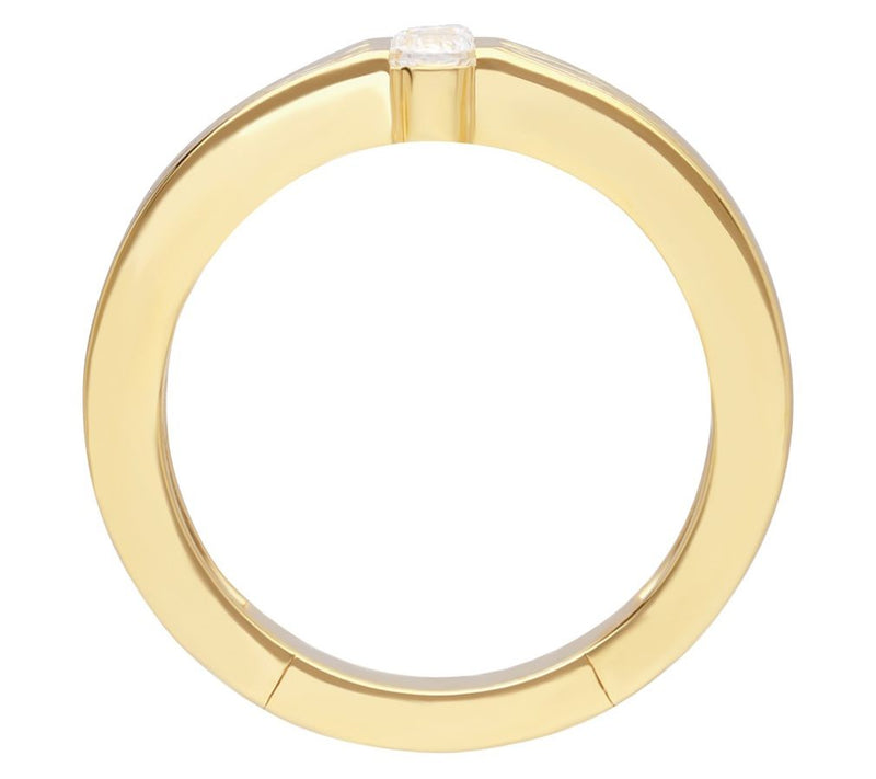 Ariva Sterling Silver Silk Textured D iamonique Ring — View 7