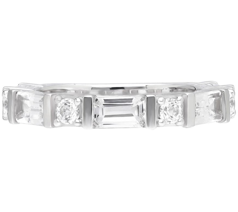 Ariva Sterling Silver 0.30 cttw Diamonique Band  Ring — Main view