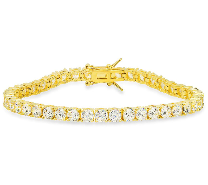 Sterling Silver 10.05 cttw Round-Cut Tennis Bracelet — View 5