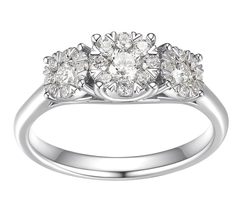 LuxLab Diamonds Lab Grown 0.65 cttw Ring, Sterling Silver — Main view