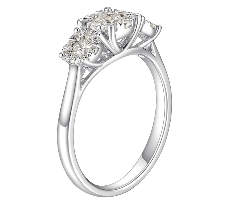 LuxLab Diamonds Lab Grown 0.65 cttw Ring, Sterling Silver — View 6