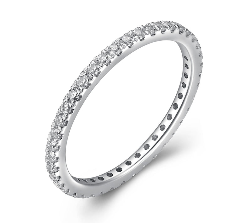 LuxLab Diamonds 0.50 cttw Lab Grown Ring, Sterling Silver — View 2