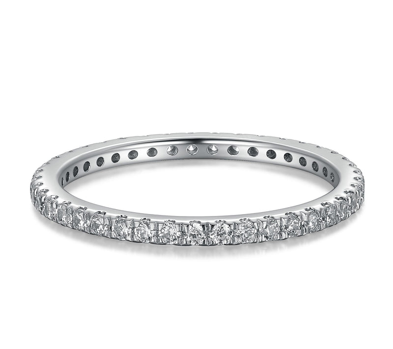 LuxLab Diamonds 0.50 cttw Lab Grown Ring, Sterling Silver — View 3