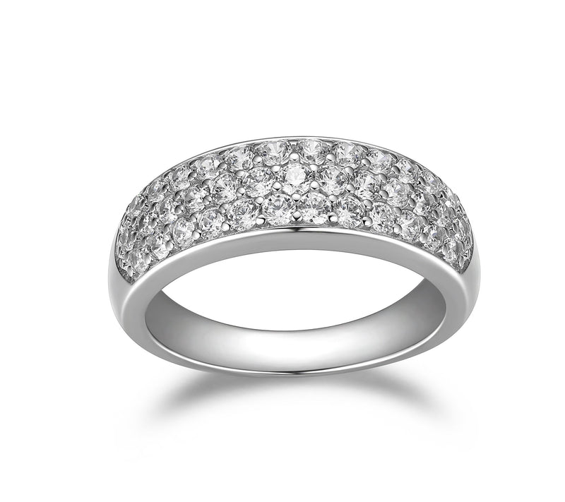 LuxLab Diamonds 1.00 cttw Lab Grown Wide Band Ring, Sterling — Main view