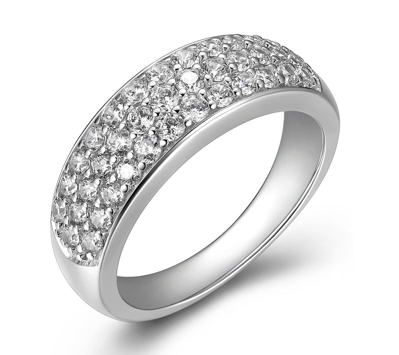 LuxLab Diamonds 1.00 cttw Lab Grown Wide Band Ring, Sterling — View 2