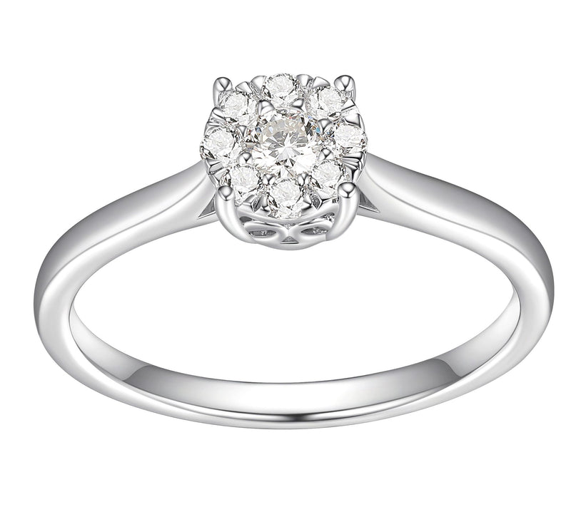 LuxLab Diamonds 0.25 cttw Lab Grown Ring, Sterling Silver — Main view