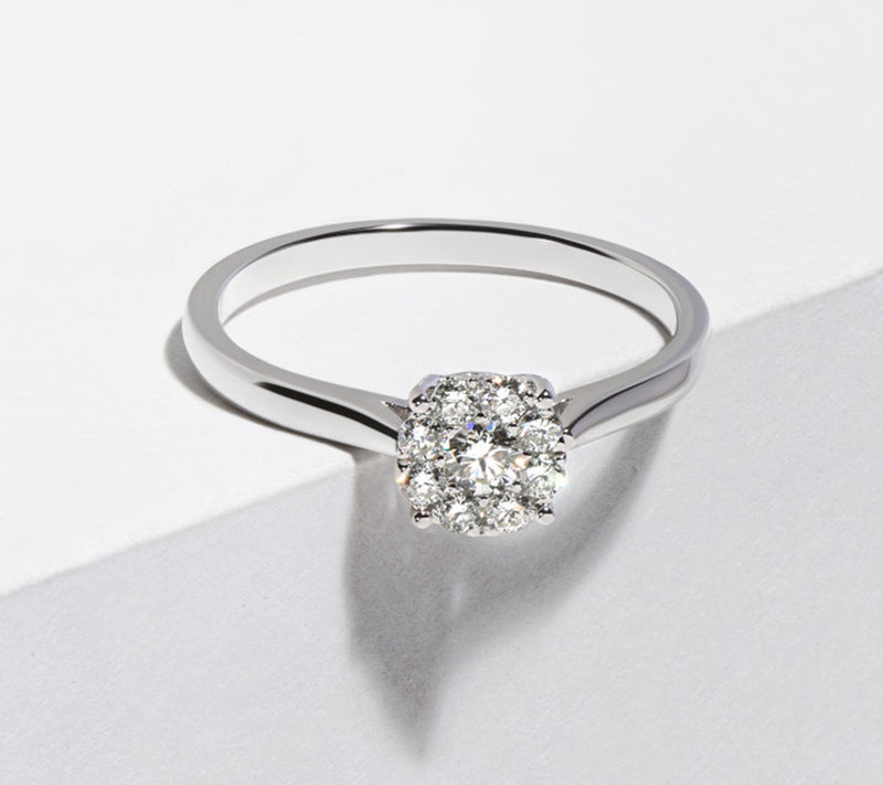 LuxLab Diamonds 0.25 cttw Lab Grown Ring, Sterling Silver — View 5