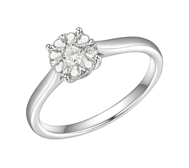 LuxLab Diamonds 0.30 cttw Lab Grown Ring, Sterl ing Silver — View 3