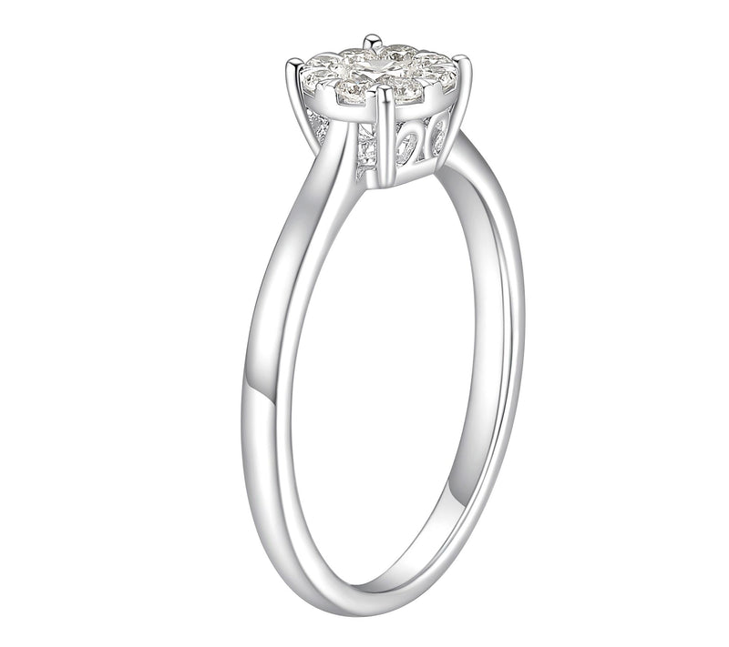 LuxLab Diamonds 0.30 cttw Lab Grown Ring, Sterl ing Silver — View 2