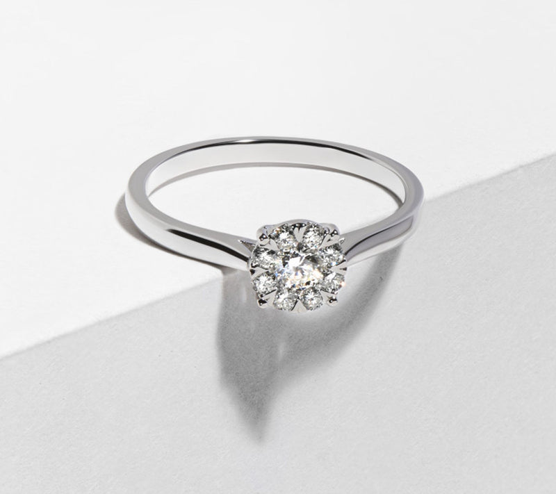 LuxLab Diamonds 0.30 cttw Lab Grown Ring, Sterl ing Silver — View 6