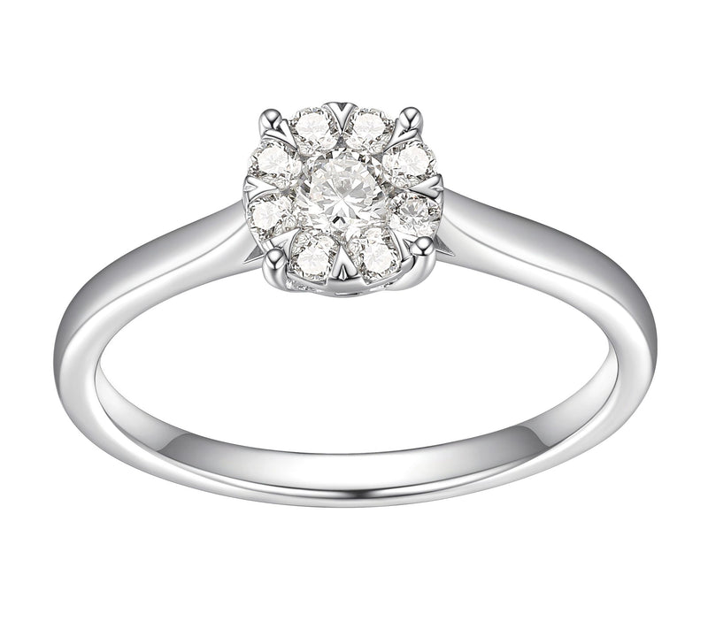 LuxLab Diamonds 0.30 cttw Lab Grown Ring, Sterl ing Silver — Main view