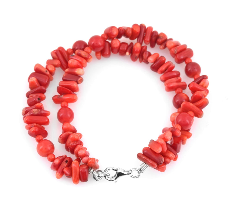 Sterling Silver Dyed Bamboo Beads Handmade Brac elet. — View 5