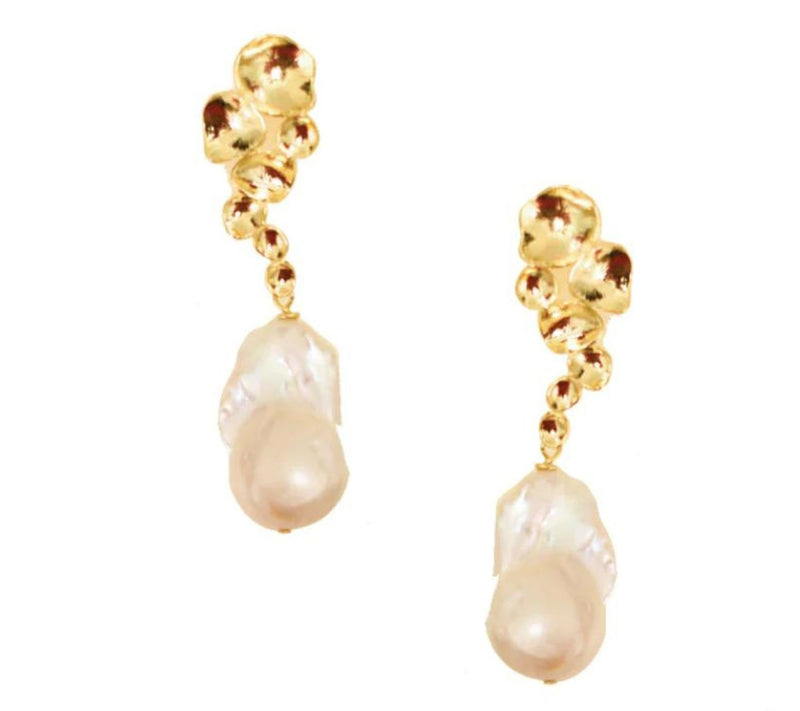 Adriana Pappas Designs Artsy Cultured Pearl Drops Earrings — View 3