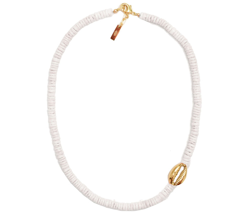 Adriana Pappas Designs Mini Heishi Shell Choker Necklace — View 5