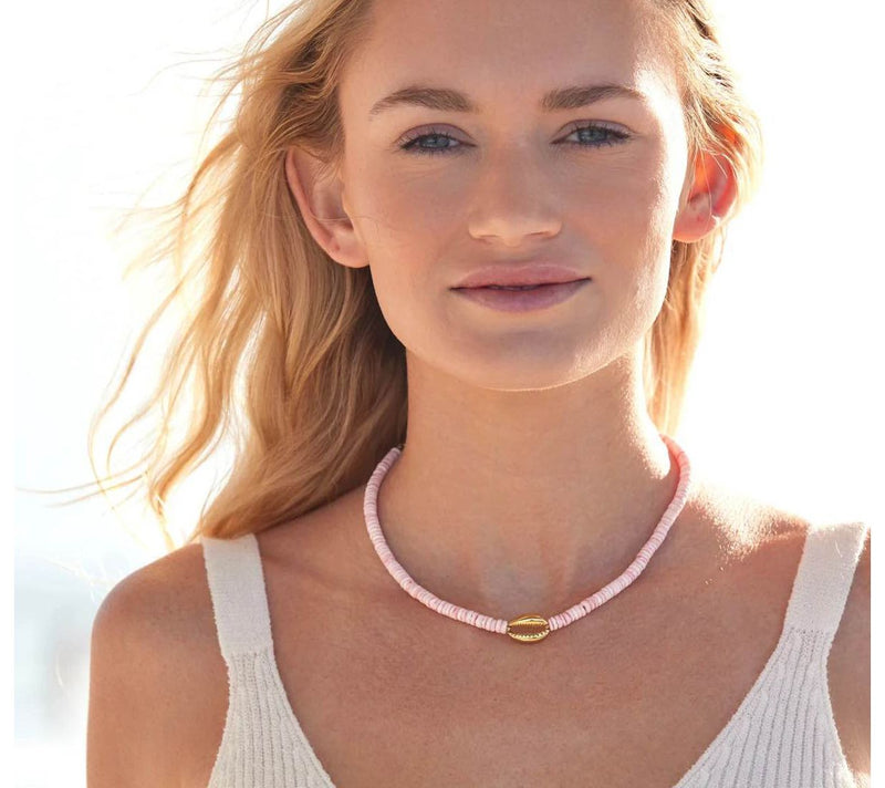 Adriana Pappas Designs Mini Heishi Shell Choker Necklace — View 8