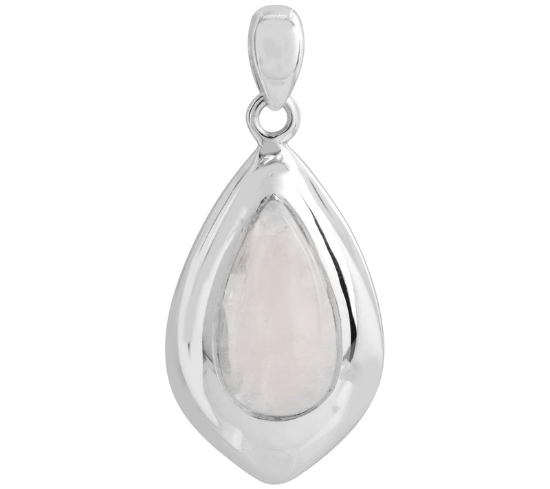 Affinity Gems Rainbow Moonstone Solitaire Pendant, Sterling — View 3