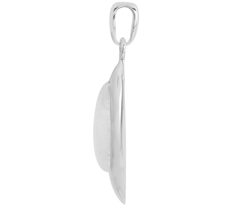 Affinity Gems Rainbow Moonstone Solitaire Pendant, Sterling — View 6