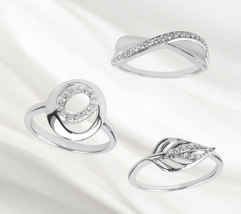 Diamonique Openwork Oval Ring, Sterling Silver — View 5
