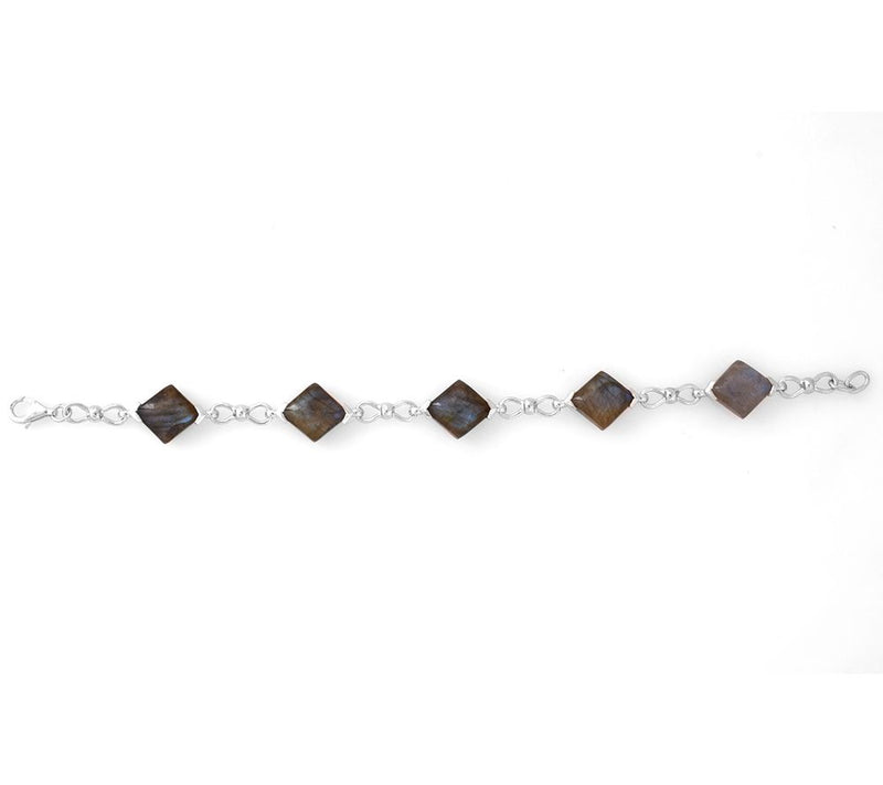 Affinity Gems Labradorite Station Bracelet, Sterling Silver — View 5