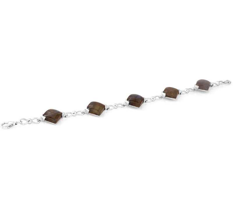 Affinity Gems Labradorite Station Bracelet, Sterling Silver — View 6