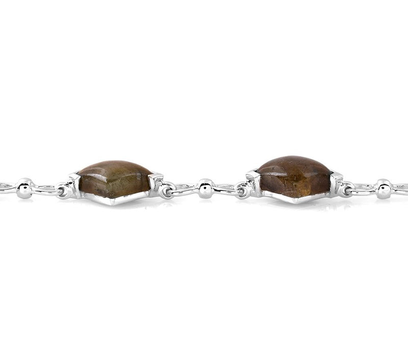 Affinity Gems Labradorite Station Bracelet, Sterling Silver — View 7