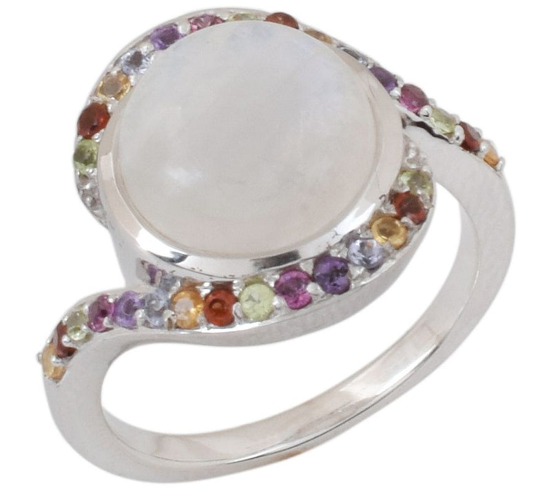 Affinity Gems Multi- Gemstones Ring, Sterling Silver — Main view