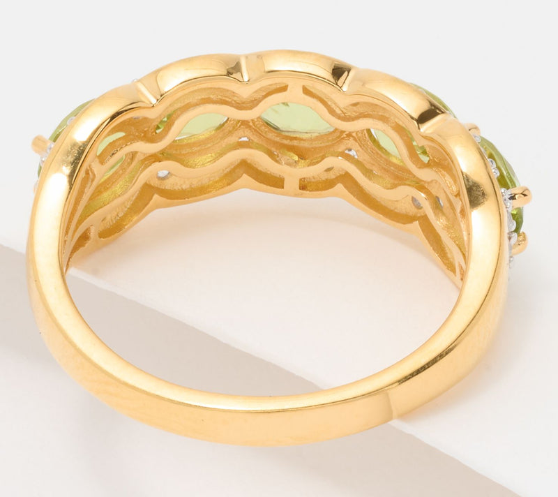 Affinity Gems 5-Stone Gemstone & White Zircon Ring, SS — View 4