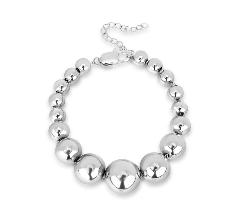 Steel By Design Polished Graduated Ball Bracelet — Main view