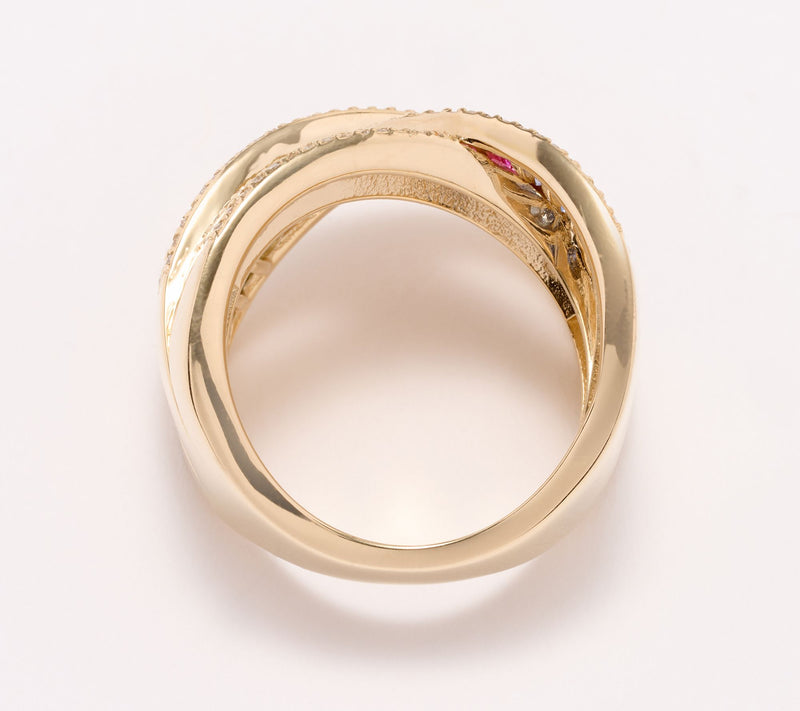 Effy Watercolors 14K Multi-Sapphire Gem & Diamond Highway Ring — View 2