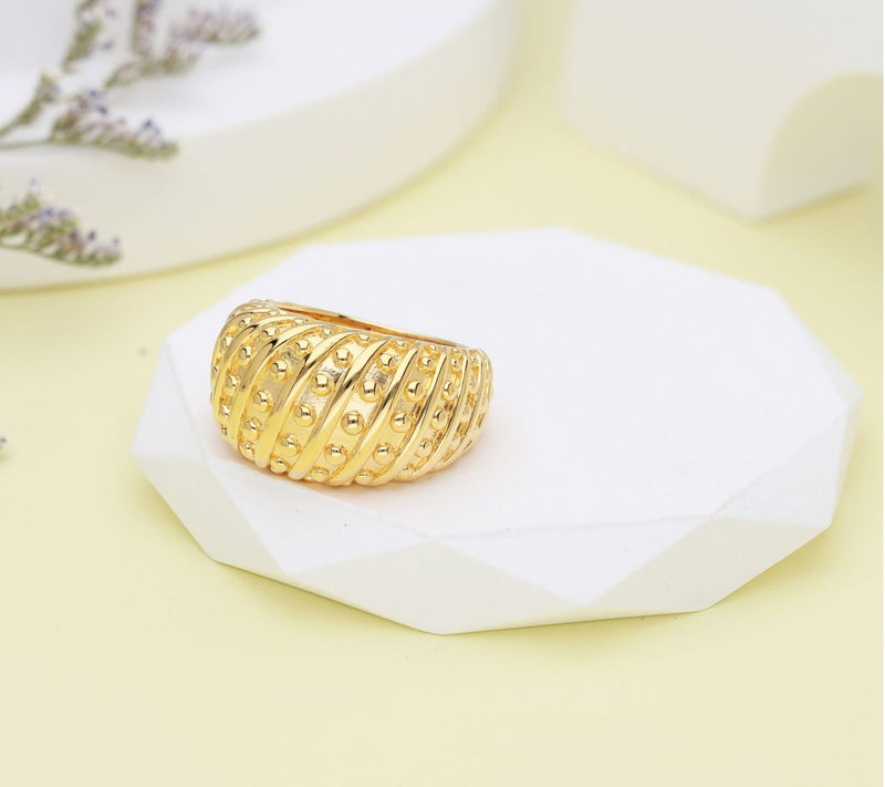 Tiffany Kay Studio 14K Gold Clad Armored Dome Ring — View 4