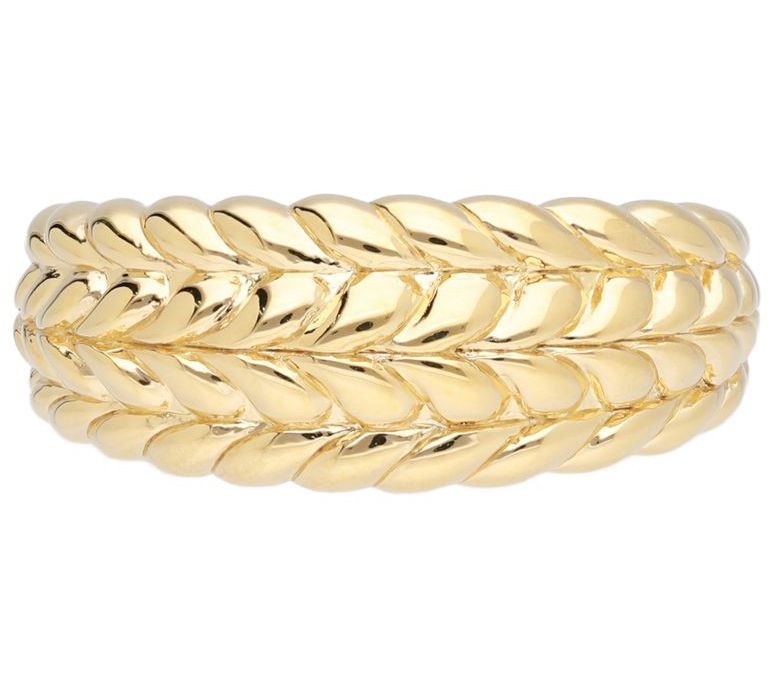 Tiffany Kay Studio 14K Gold Clad Herringbone Tapered Ring — Main view