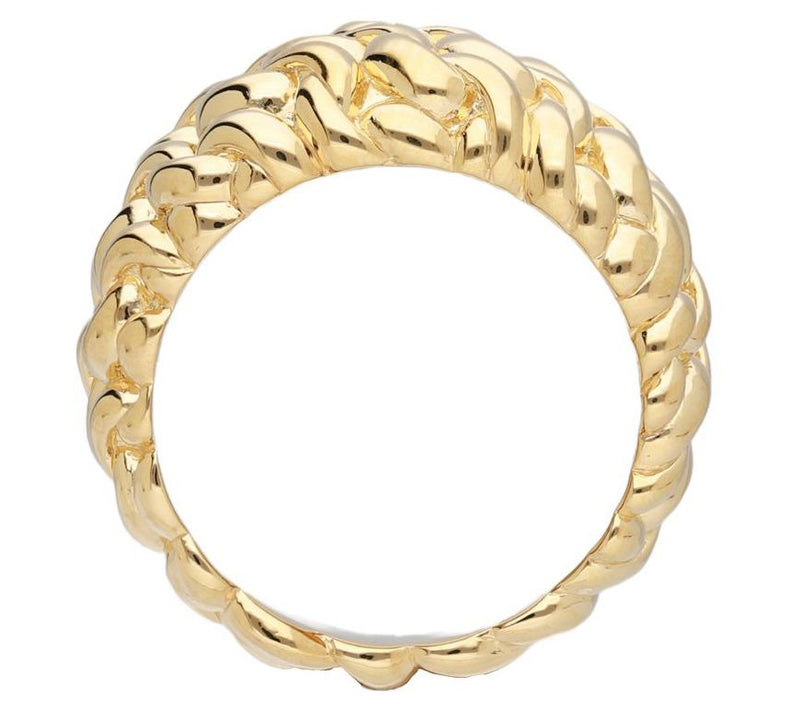 Tiffany Kay Studio 14K Gold Clad Purl Knit Ring — View 2