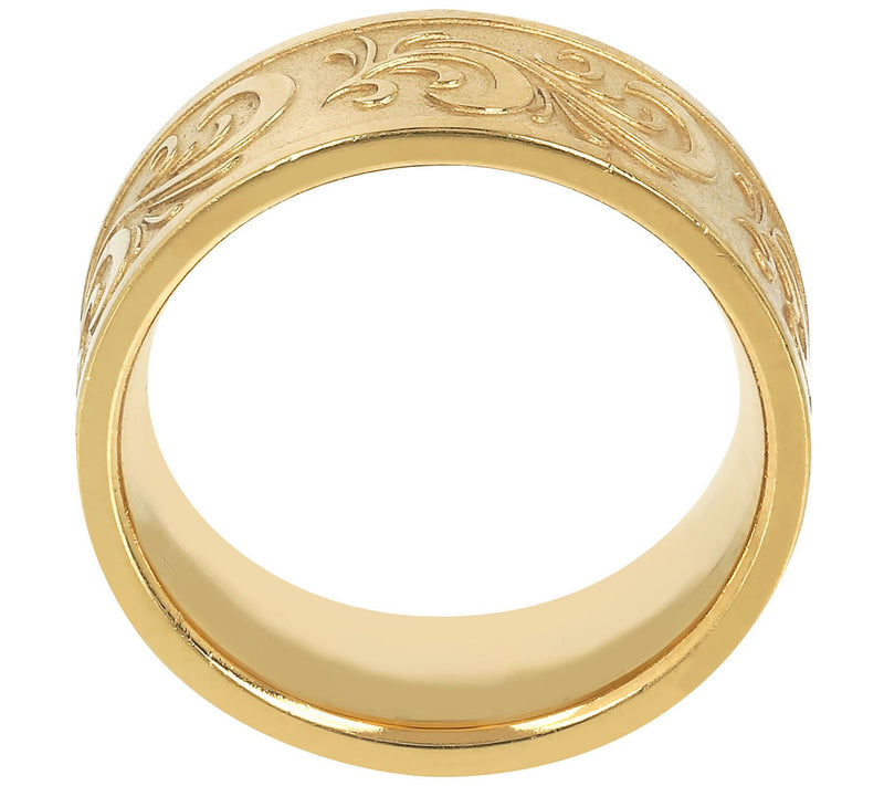 Steel by Design Scroll Design Ring — View 6
