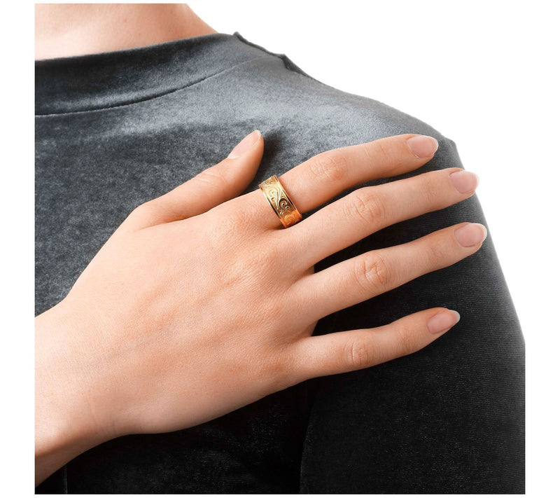 Steel by Design Scroll Design Ring — View 8