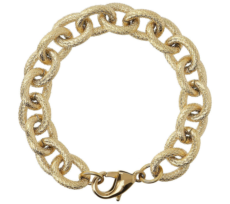 Steel by Design Textured Oval Rolo Link Bracelet — Main view